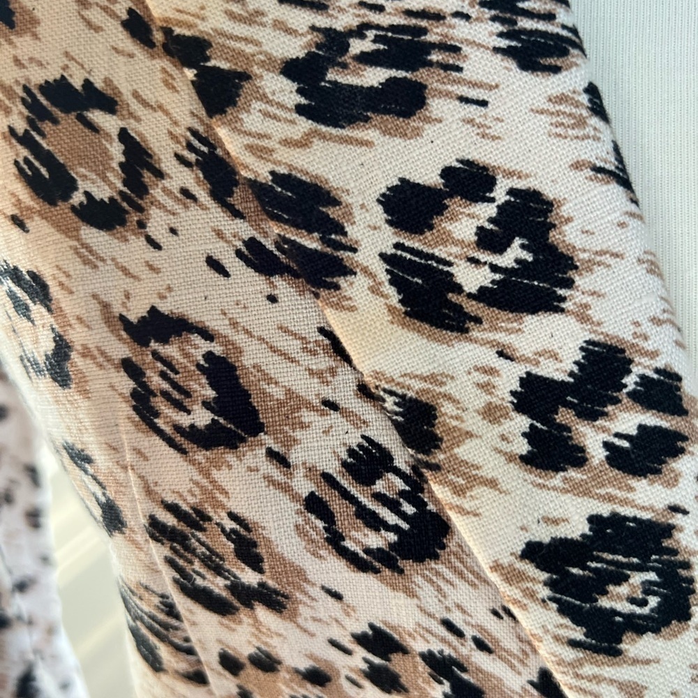 Joie Anilah Leopard Print Tailored Linen Blazer B… - image 4
